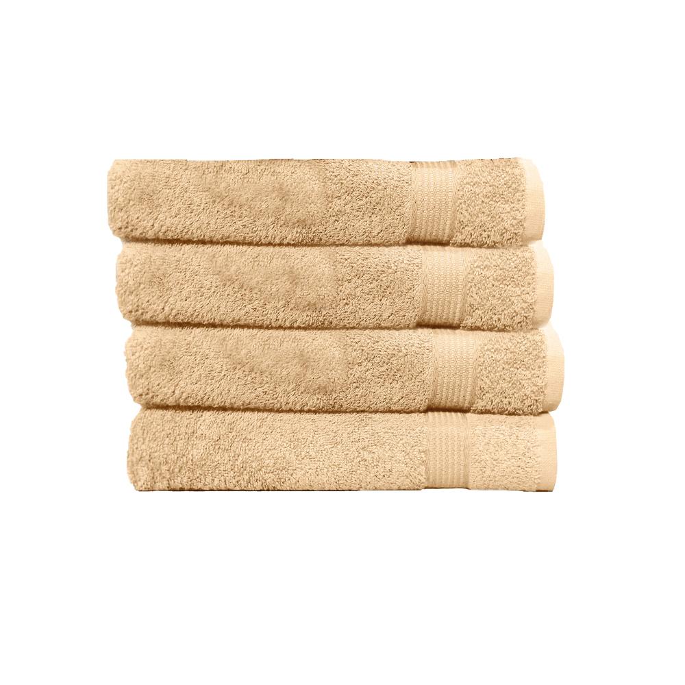 Solid 4 Piece 100% Cotton Bath Towel